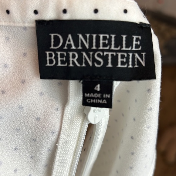 Danielle Bernstein White Polka Dot Crop Top Size 4 - Picture 7 of 8